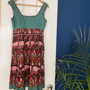 Anthropologie silk cotton dress